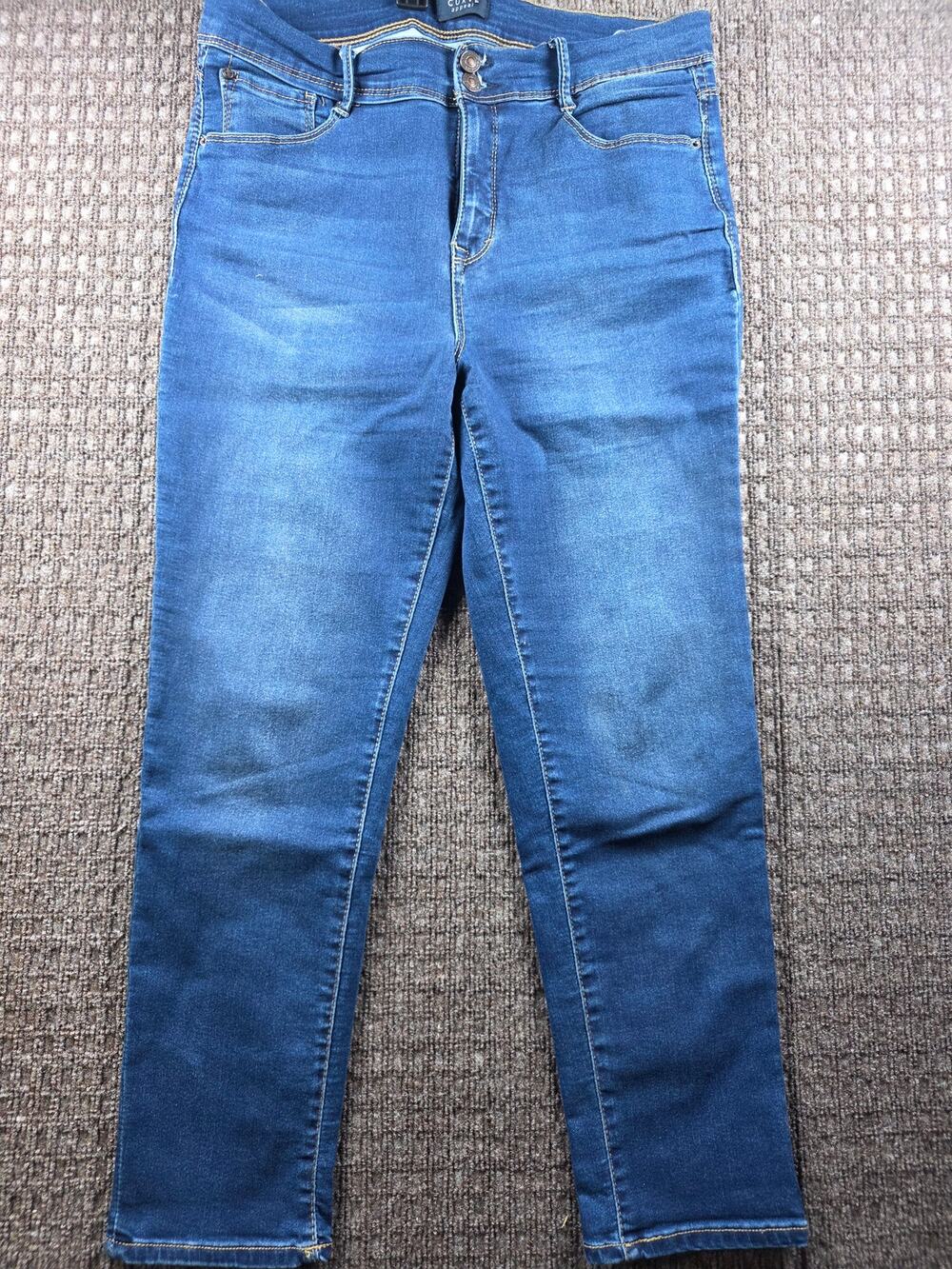 Curve Appeal Straight Leg Blue Jeans Size 14/32